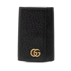 グッチ GGロゴ 6連キーケース 435305 ブラック レザー レディース GUCCI 【中古】