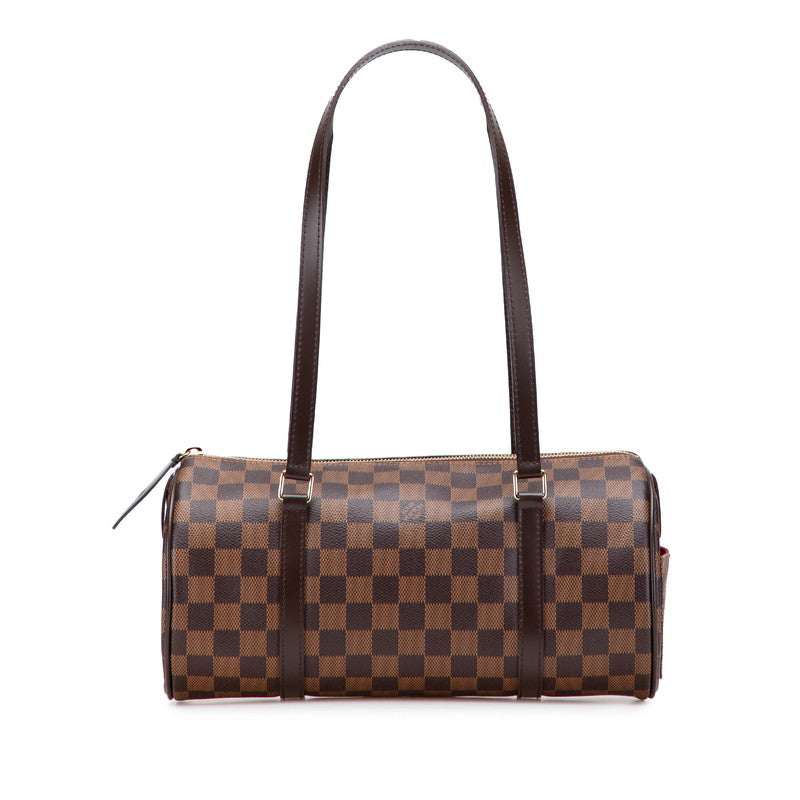 ルイ ヴィトン ダミエ パピヨン30 ハンドバッグ ショルダーバッグ N41210 ブラウン PVC レザー レディース LOUIS VUITTON 【中古】