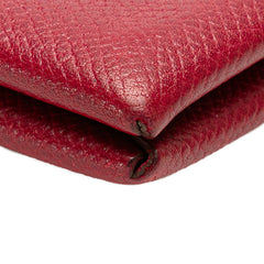 エルメス カルヴィ カードケース レッド系 ヴォーエプソン レディース HERMES 【中古】