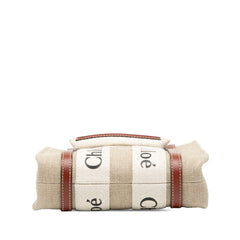 クロエ ウッディ ミニ ハンドバッグ ショルダーバッグ 2WAY ベージュ ブラウン キャンバス レザー レディース Chloe 【中古】