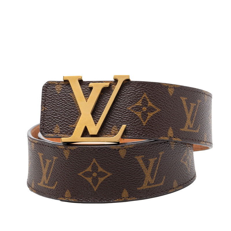 ルイ ヴィトン モノグラム サンチュール ベルト サイズ：80/32 M9608 ブラウン ゴールド PVC レザー メンズ LOUIS VUITTON 【中古】