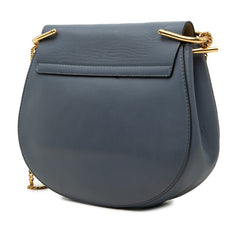 クロエ ドリュー チェーン ショルダーバッグ ブルー系 レザー レディース Chloe 【中古】