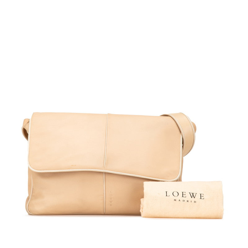 ロエベ ワンショルダーバッグ ベージュ レザー レディース LOEWE 【中古】