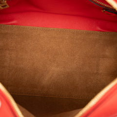 ロエベ アナグラムロゴ アマソナ75 スモール ハンドバッグ ショルダーバッグ 2WAY レッド レザー レディース LOEWE 【中古】