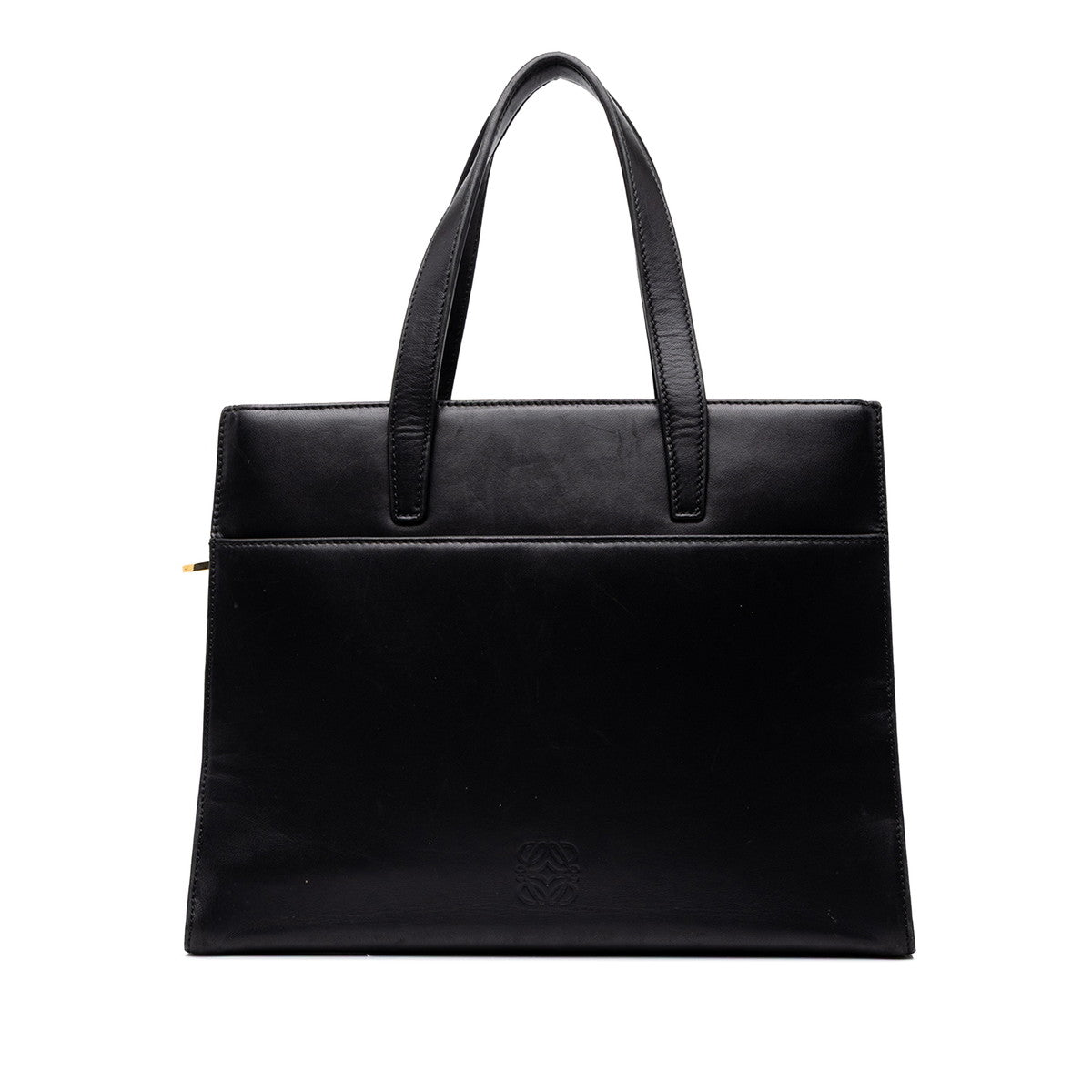 ロエベ アナグラム ハンドバッグ ブラック レザー レディース LOEWE 中古