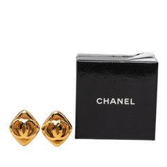シャネル ココマーク ひし形 イヤリング ヴィンテージ ゴールド メッキ GP レディース CHANEL 【中古】