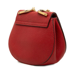 クロエ ドリュー ミニ 斜め掛け チェーン ショルダーバッグ レッド ゴールド レザー メッキ レディース Chloe 【中古】