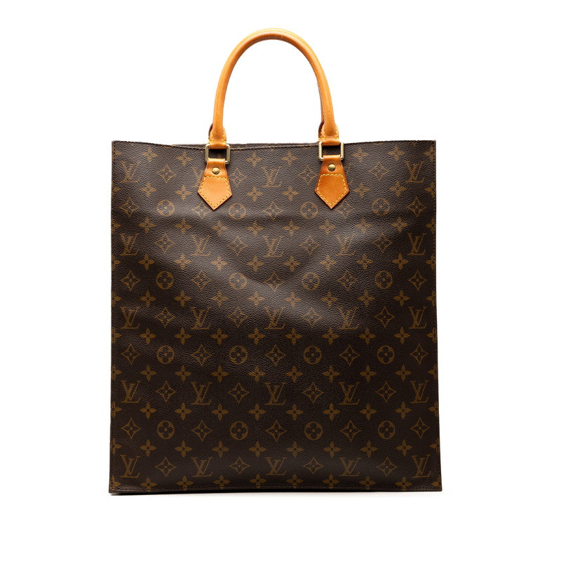 ルイ ヴィトン モノグラム サックプラ ハンドバッグ トートバッグ M51140 ブラウン PVC レザー レディース LOUIS VUITTON 【中古】