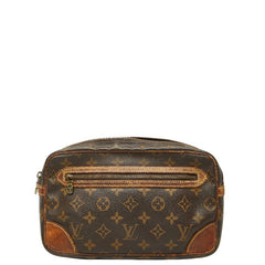 ルイ ヴィトン モノグラム マルリードラゴンヌGM セカンドバッグ M51825 ブラウン PVC レザー レディース LOUIS VUITTON 【中古】