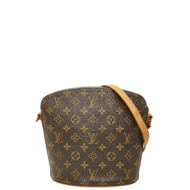 ルイ ヴィトン モノグラム ドルーオ 斜め掛け ショルダーバッグ M51290 ブラウン PVC レザー レディース LOUIS VUITTON 中古
