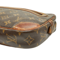 ルイ ヴィトン モノグラム マルリードラゴンヌGM セカンドバッグ M51825 ブラウン PVC レザー レディース LOUIS VUITTON 【中古】