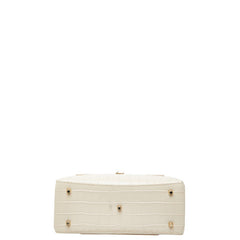 フルラ 1927 クロコ 型押し ショルダーバッグ 2WAY トップハンドル ベージュ ゴールド カーフ レディース Furla 【中古】