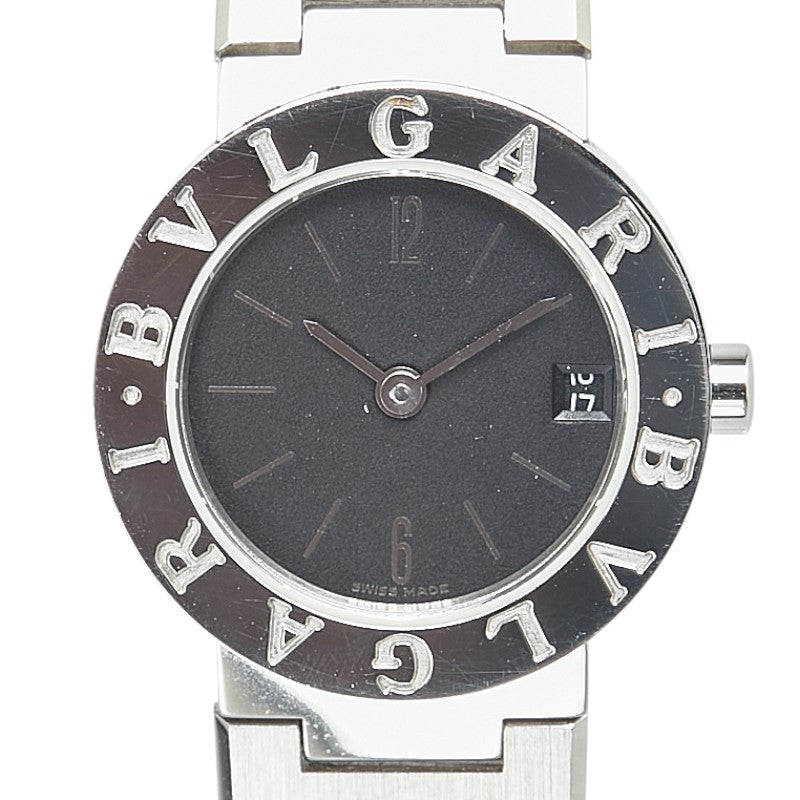 ブルガリ ブルガリブルガリ 腕時計 BB23SS クオーツ ブラック文字盤 ステンレススチール レディース BVLGARI 【中古】