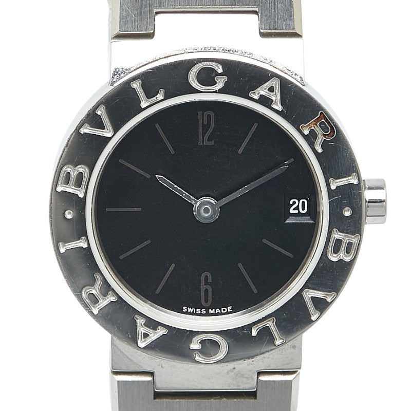 ブルガリ ブルガリブルガリ 腕時計 BB23SS クオーツ ブラック文字盤 ステンレススチール レディース BVLGARI 【中古】