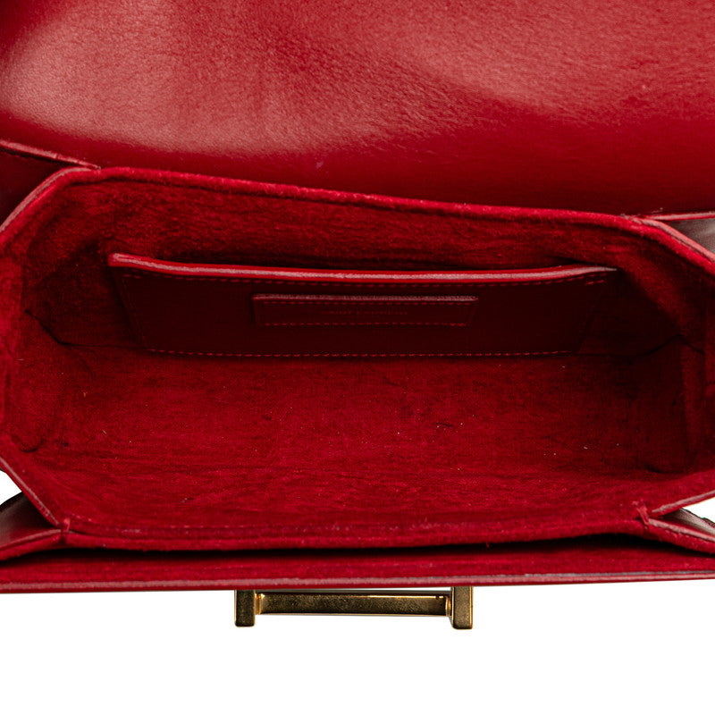 サンローラン クラシック ルル 斜め掛け ミニショルダーバッグ 318249 レッド レザー レディース SAINT LAURENT 【中古】
