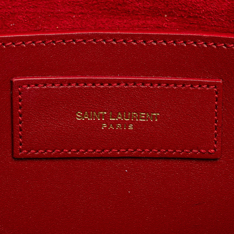 サンローラン クラシック ルル 斜め掛け ミニショルダーバッグ 318249 レッド レザー レディース SAINT LAURENT 【中古】