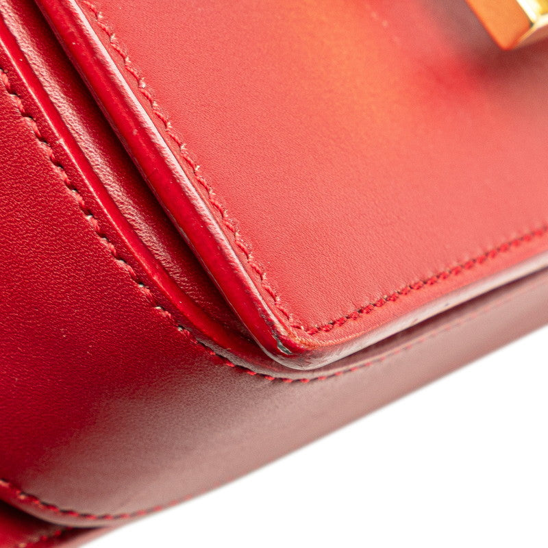 サンローラン クラシック ルル 斜め掛け ミニショルダーバッグ 318249 レッド レザー レディース SAINT LAURENT 【中古】