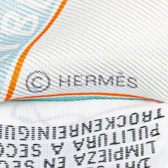 エルメス ツイリー FUNNY ICE CREAM ファニー アイスクリーム スカーフ ブルー マルチカラー シルク レディース HERMES 【中古】