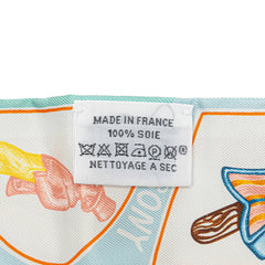 エルメス ツイリー FUNNY ICE CREAM ファニー アイスクリーム スカーフ ブルー マルチカラー シルク レディース HERMES 【中古】