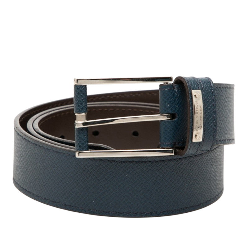 ルイ ヴィトン ベルト サイズ:95/36 ネイビー ブラウン PVC レザー メンズ LOUIS VUITTON 【中古】