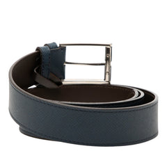 ルイ ヴィトン ベルト サイズ:95/36 ネイビー ブラウン PVC レザー メンズ LOUIS VUITTON 【中古】