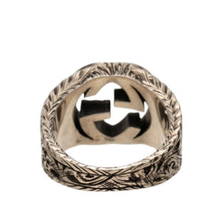 グッチ インターロッキングG GGロゴ リング 指輪 #15 SV925 シルバー メンズ GUCCI 中古