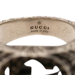 グッチ インターロッキングG GGロゴ リング 指輪 #15 SV925 シルバー メンズ GUCCI 中古