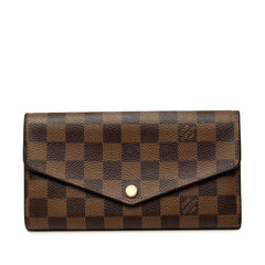 ルイ ヴィトン ダミエ ポルトフォイユ サラ 長財布 N63209 ブラウン PVC レザー メンズ LOUIS VUITTON 中古