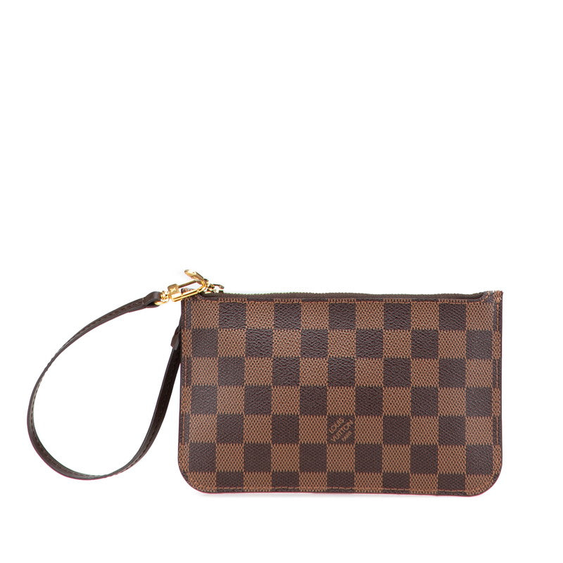 ルイ ヴィトン ダミエ ネヴァーフルPM 付属 ポーチ ブラウン PVC レザー レディース LOUIS VUITTON 【中古】