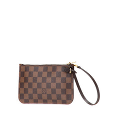 ルイ ヴィトン ダミエ ネヴァーフルPM 付属 ポーチ ブラウン PVC レザー レディース LOUIS VUITTON 【中古】