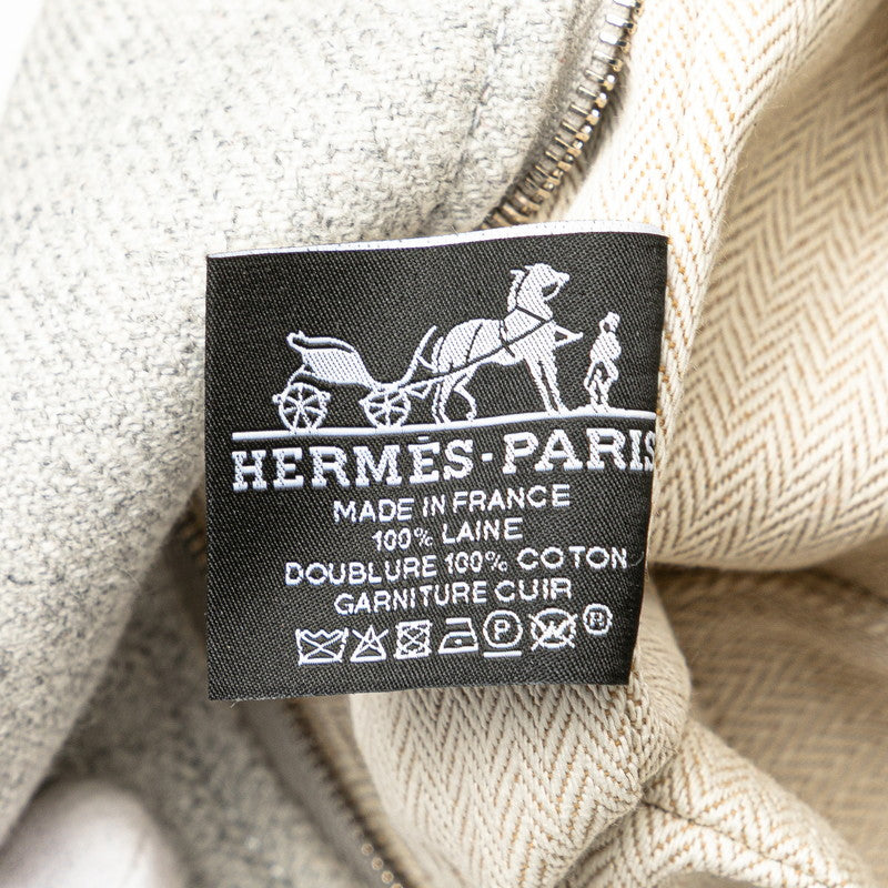エルメス ブリッド ア ブラックPM ポーチ ミニハンドバッグ ロカバール グリスフランネル ウール レディース HERMES 【中古】