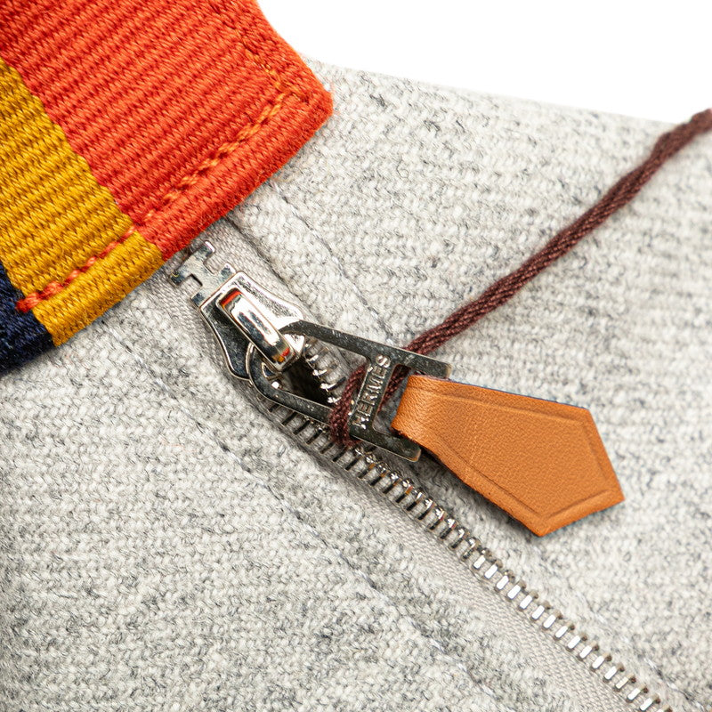エルメス ブリッド ア ブラックPM ポーチ ミニハンドバッグ ロカバール グリスフランネル ウール レディース HERMES 【中古】