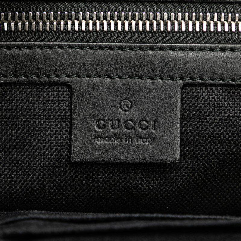 グッチ GGスプリーム トートバッグ 495560 ブラック PVC レザー メンズ GUCCI 【中古】