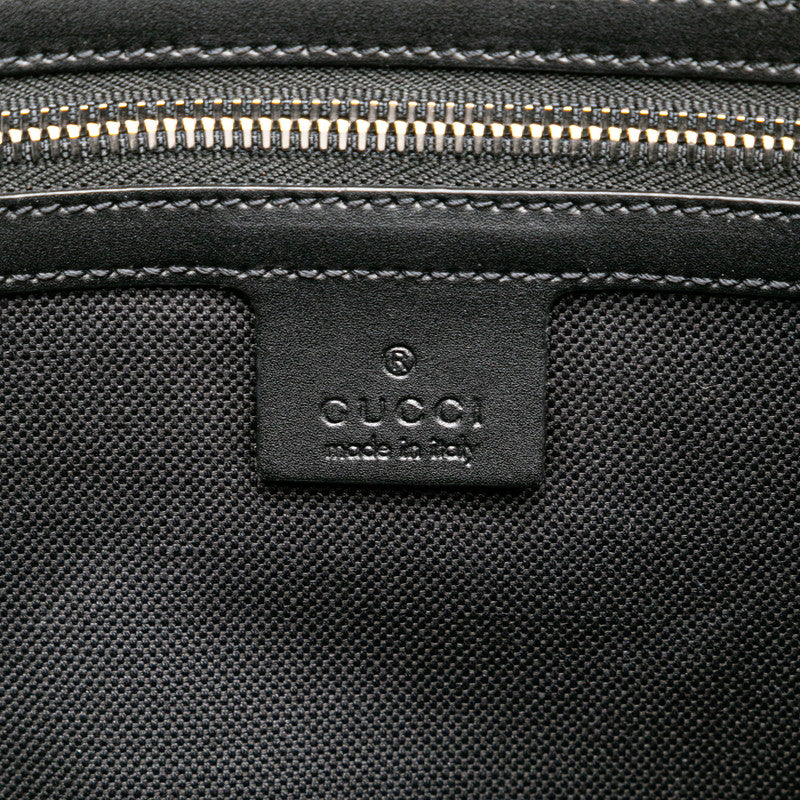 グッチ GGスプリーム シェリーライン ショルダーバッグ 474139 ブラック PVC レザー レディース GUCCI 【中古】