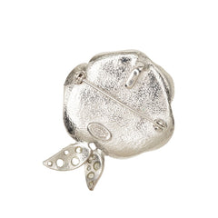 シャネル ココマーク カメリア ブローチ 04P シルバー ベージュ メタル ラインストーン レディース CHANEL 中古