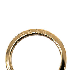 プラダ キーホルダー バッグチャーム 1PP110 ゴールド レッド メッキ レザー レディース PRADA 【中古】