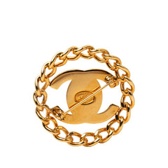 シャネル ココマーク ターンロック チェーン モチーフ ブローチ ゴールド メッキ レディース CHANEL 【中古】