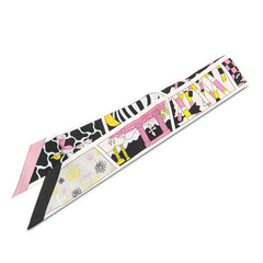 エルメス ツイリー Factory Suite スカーフ ホワイト マルチカラー シルク レディース HERMES 【中古】