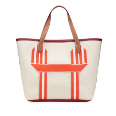 エルメス ピュール サングル トートバッグ ベージュ レッド ブラウン トリヨンクレマンス トワルミリタリー レディース HERMES 【中古】