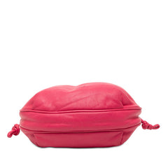 ロエベ アナグラム 巾着 チェーン ショルダーバッグ ピンク レザー レディース LOEWE 【中古】