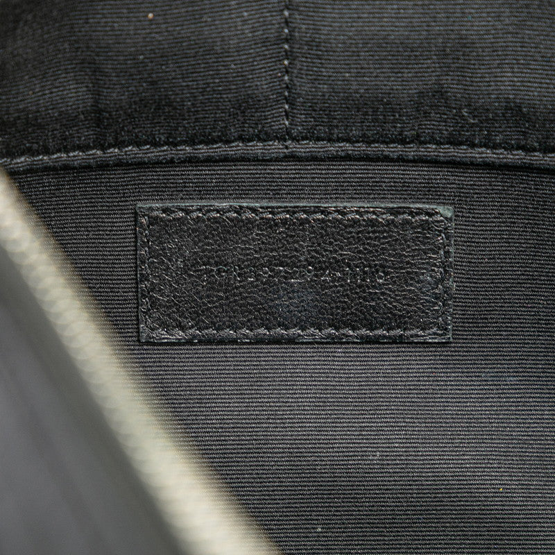 サンローラン クロコ型押し クラッチバッグ セカンドバッグ 39729 ブラック レザー メンズ SAINT LAURENT 【中古】