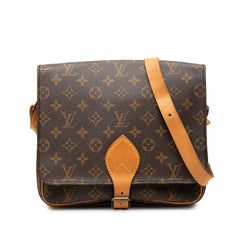 ルイ ヴィトン モノグラム カルトシエールGM 斜め掛け ショルダーバッグ M51252 ブラウン PVC レザー レディース LOUIS VUITTON 中古