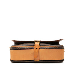 ルイ ヴィトン モノグラム カルトシエールGM 斜め掛け ショルダーバッグ M51252 ブラウン PVC レザー レディース LOUIS VUITTON 中古