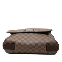 ルイ ヴィトン ダミエ ブルックリンMM 斜め掛け ショルダーバッグ N51211 ブラウン PVC レザー レディース LOUIS VUITTON 【中古】