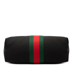 グッチ シェリーライン トートバッグ ショルダーバッグ 2WAY 630923 ブラック ナイロン レザー レディース GUCCI 【中古】
