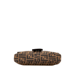 フェンディ ズッカ マンマバケット ワンショルダーバッグ ブラウン キャンバス レザー レディース FENDI 【中古】