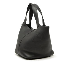 エルメス ピコタンロックMM ハンドバッグ A刻印 ブラック シルバー金具 トリヨンクレマンス レディース HERMES 【中古】