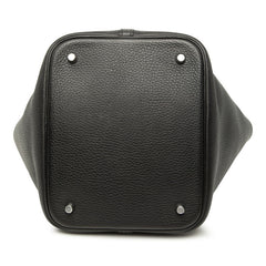 エルメス ピコタンロックMM ハンドバッグ A刻印 ブラック シルバー金具 トリヨンクレマンス レディース HERMES 【中古】