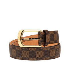 ルイ ヴィトン ダミエ サンチュール エリプス ベルト サイズ：90/36 M6995 ブラウン レザー メンズ LOUIS VUITTON 【中古】