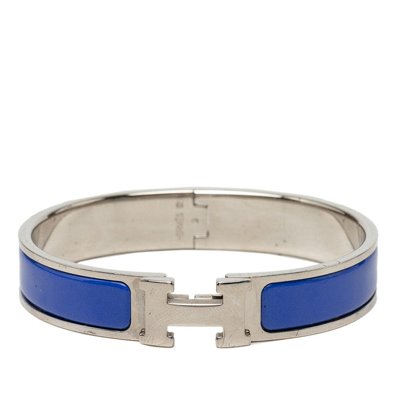 エルメス クリックH PM ブレスレット シルバー ブルー メタル レディース HERMES 【中古】